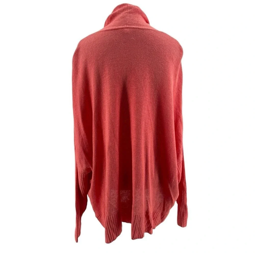 Eileen Fisher Women's Coral 100% Organic Linen Cardigan Sweater Size Large